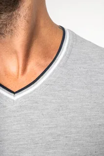 Kariban Heren-T-shirt piqué V-hals – foto 4