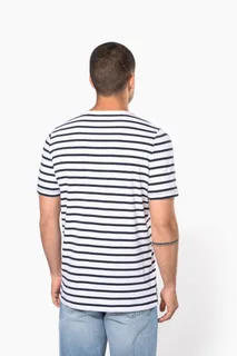 Kariban Gestreept T-shirt met zak en korte mouwen – foto 2