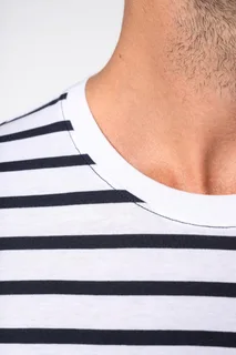 Kariban Gestreept T-shirt met zak en korte mouwen – foto 4