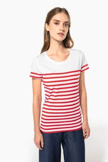 Kariban Marine-T-shirt ronde hals Bio dames – foto 1