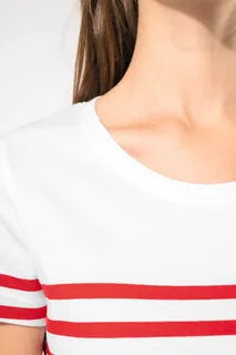 Kariban Marine-T-shirt ronde hals Bio dames – foto 4
