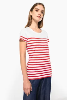 Kariban Marine-T-shirt ronde hals Bio dames – foto 5