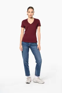 Kariban Ladies' Bio150 V-neck t-shirt – foto 6