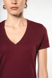 Kariban Dames-T-shirt BIO150 IC V-hals – foto 3