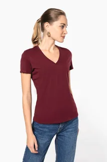 Kariban Dames-T-shirt BIO150 IC V-hals – foto 1