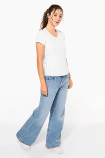 Kariban Dames-T-shirt V-hals korte mouwen – foto 14