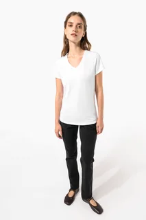 Kariban Dames-T-shirt V-hals korte mouwen – foto 22