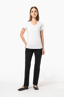 Kariban Dames-T-shirt V-hals korte mouwen – foto 5