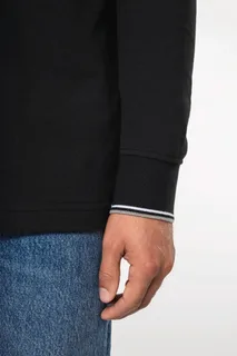 Kariban Men’s long-sleeved piqué knit polo shirt – foto 4