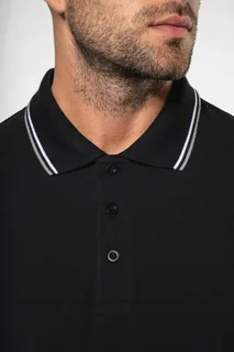 Kariban Men’s long-sleeved piqué knit polo shirt – foto 3