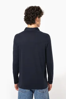 Kariban Herenpolo lange mouwen van jersey – foto 2
