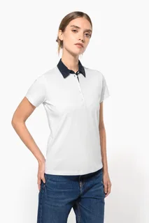 Kariban Tweekleurige damespolo jersey – foto 1