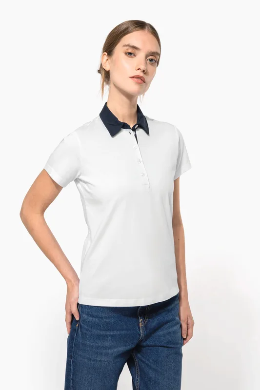 Kariban Tweekleurige damespolo jersey