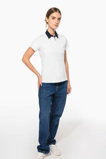 Kariban Tweekleurige damespolo jersey – foto 5