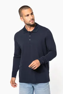Kariban Piqué-herenpolo lange mouwen – foto 6