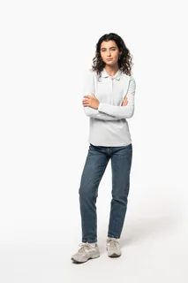 Kariban Ladies' long-sleeved polo shirt – foto 3