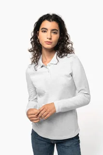 Kariban Ladies' long-sleeved polo shirt – foto 1