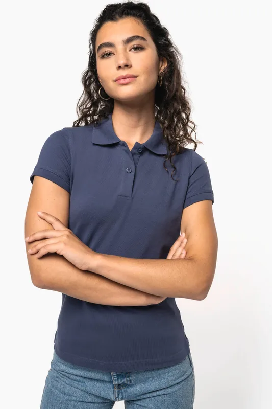 Kariban Piquépolo korte mouwen dames