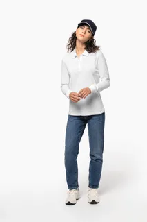 Kariban Damespolo Bio180 piqué lange mouwen – foto 9