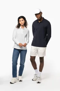 Kariban Bio180 piqué herenpolo lange mouwen – foto 6
