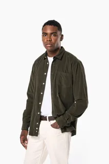 Kariban Men's long-sleeved corduroy shirt – foto 3