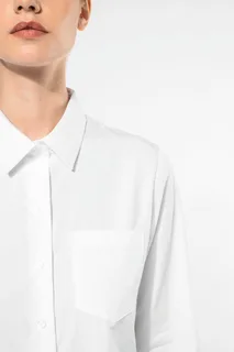 Kariban Ladies' long-sleeved cotton poplin shirt – foto 3