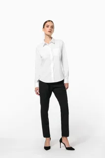Kariban Ladies' long-sleeved cotton poplin shirt – foto 10