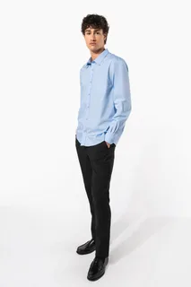 Kariban Men's long-sleeved cotton poplin shirt – foto 9