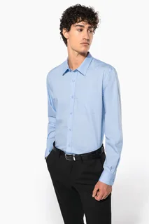 Kariban Men's long-sleeved cotton poplin shirt – foto 1