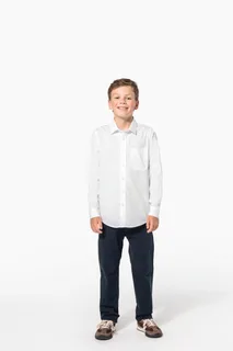 Kariban Kinder poplin overhemd lange mouwen – foto 9