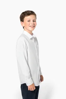 Kariban Kinder poplin overhemd lange mouwen – foto 7