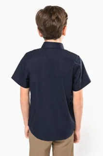 Kariban Kinder poplin overhemd korte mouwen – foto 2
