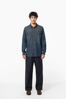 Kariban Men's long-sleeved denim shirt – foto 11