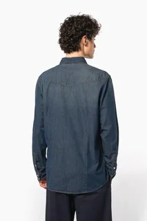 Kariban Men's long-sleeved denim shirt – foto 2