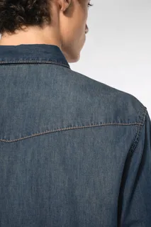 Kariban Men's long-sleeved denim shirt – foto 6