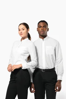 Kariban Ladies' long-sleeved mandarin collar shirt – foto 6