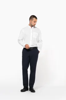 Kariban Men's long-sleeved mandarin collar shirt – foto 5