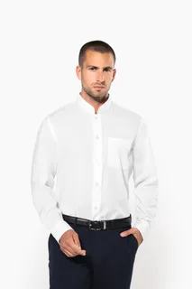 Kariban Men's long-sleeved mandarin collar shirt – foto 1
