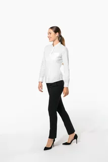 Kariban Ladies' long-sleeved mandarin collar shirt – foto 10