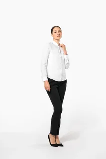 Kariban Ladies' long-sleeved mandarin collar shirt – foto 12
