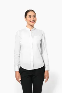 Kariban Ladies' long-sleeved mandarin collar shirt – foto 1