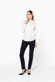 Kariban Ladies' long-sleeved mandarin collar shirt – foto 13