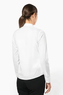 Kariban Ladies' long-sleeved mandarin collar shirt – foto 2