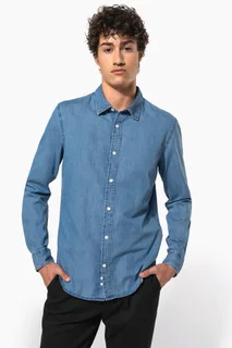 Kariban Herenoverhemd Denim – foto 8