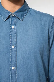 Kariban Herenoverhemd Denim – foto 4