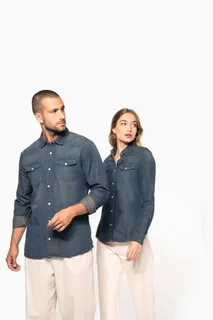 Kariban Men's long-sleeved denim shirt – foto 18
