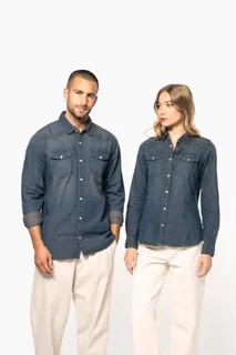 Kariban Men's long-sleeved denim shirt – foto 16