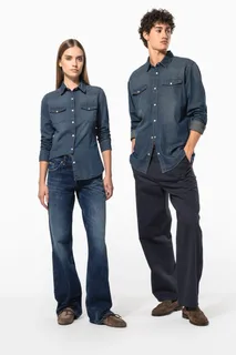 Kariban Men's long-sleeved denim shirt – foto 13