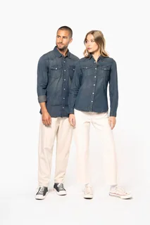 Kariban Men's long-sleeved denim shirt – foto 17