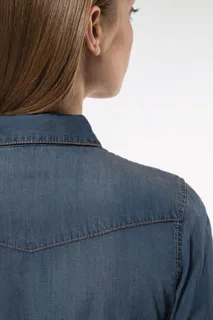 Kariban Dames denim blouse lange mouwen – foto 6